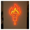 thumbnail image 2 of Letrero De Neón Fire Kebab Con Luz LED Regulable, Alimentación USB Para Restaurantes De Comida Rápida, Cocinas, Barbacoas Y Decoración De Fiestas 38cm, 2 of 3