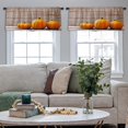 thumbnail image 4 of LALILO Kitchen Curtain Valance Autumn Pumpkins Rod Pocket Window Curtain 52"x 18" Set of 2, 4 of 7