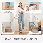 Perma Child Safety 28.8-40.1 Safe Step Baby Gate with Rental Safe Wall Protectors