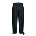 thumbnail image 6 of UAMVSH Capri Pants for Women Casual Elastic Waist Baggy Cinch Bottom Capris with Pockets Soft Summer Drawstring Bloomer Lounge Pants, 6 of 7