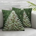 thumbnail image 3 of Creowell  Merry Christmas Throw Pillow Covers,Christmas Tree Decorative Pillowcases Cushion Cover, Red and Green, 3 of 5