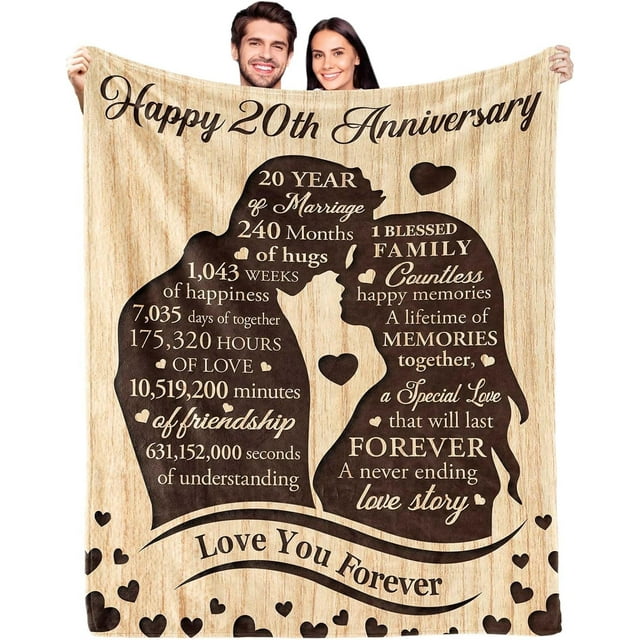 LHSHID 1st Anniversary Blanket Gifts for Couple One Year Anniversary Wedding Gifts for Boyfriend Girlfriend 1 Year Anniversary Wedding Gifts for Her Him 60x80in