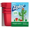 Ziploc Brand Holiday Food Storage Container Medium Square, Red, 3 CT
