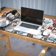 thumbnail image 3 of Long Mouse Pads for Desk,White Christmas Snowman Pattern Desk Mats on Top Of Desks, Desk Mouse Pad Extra Large with 3mm Non-Slip Base and Stitched Edge for Gaming,Office,Work,Home 35.4x15.7in, 3 of 5