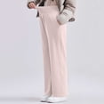 thumbnail image 5 of Purcolt Womens Maternity Over The Belly Wide Leg Pants Stretchy High Waist Loose Fit Baggy Pregnancy Pants Business Work Office Trousers, 5 of 6