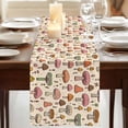 thumbnail image 3 of Mushroom 120 Inch Table Runner, Vintage Summer Botanical Pink Orange Farmhouse Dresser Scarf Cotton & Linen Tablerunner for Dining/Kitchen Island/Holiday Party Décor 13" x 120", 3 of 9