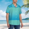 thumbnail image 3 of Zufioo Teal Turquoise Hawaiian Shirt for Men,Beach Shirts Tropical Vacation Shirts,Sleeve Casual Button Down Shirt with Pocket for Travel,Beach,Party,daily,Small, 3 of 7
