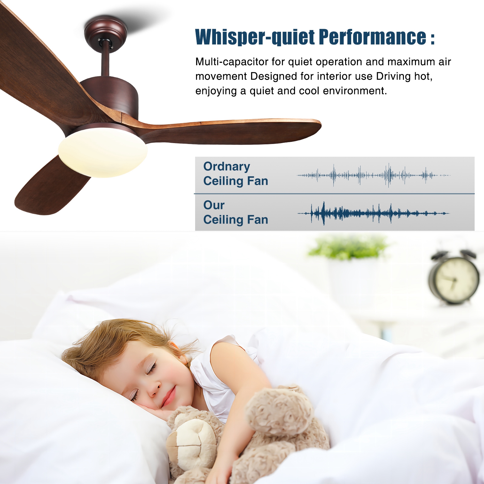 can a baby sleep with a ceiling fan on
