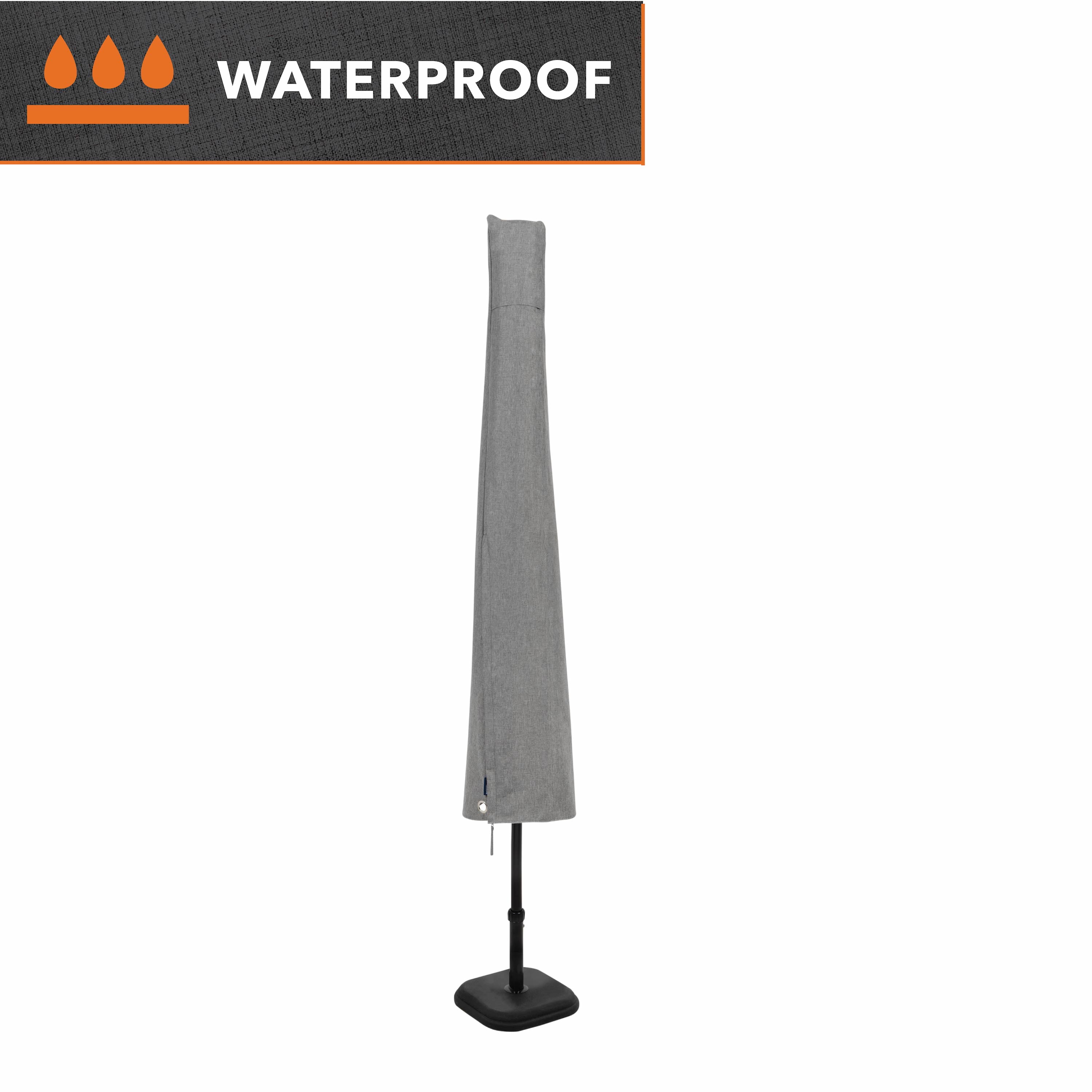 Modern Leisure Garrison Patio & Market Umbrella Cover, 21"L x 8"W x 73"H, Granite Gray