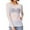 W-White, variant on Adeawade Womens Tshirt Long Sleeve Crewneck Tops Solid Color Basic Tee Casual Clothes Xl Black