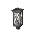thumbnail image 3 of 1 Light Outdoor Post Mount Fixture Frame Finish Black, 3 of 3