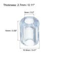 thumbnail image 3 of Unique Bargains 5mm ID x 10.5mm OD PVC Kitchen Sink Rack Grid Feet Protector Clear 40 Pack, 3 of 7