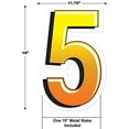 thumbnail image 2 of Beistle Plastic Number "5" Yard Sign With Metal Stakes - Happy Birthday Party Outdoor Lawn Decoration, 2 of 5