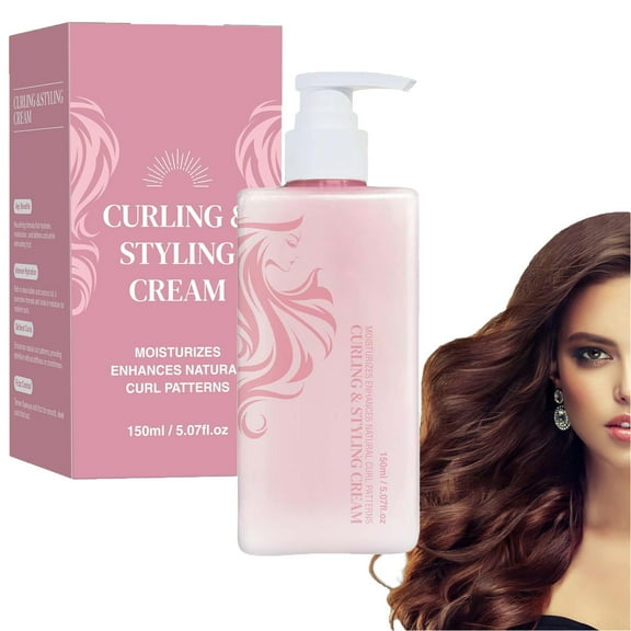 Curl Defining Cream, Hairhalo Curl Defining Cream, Hair Styling Cream, Curl Cream for Curly Hair Anti Frizz, Moisturizing, Smoothing for Curly & Wavy Hair