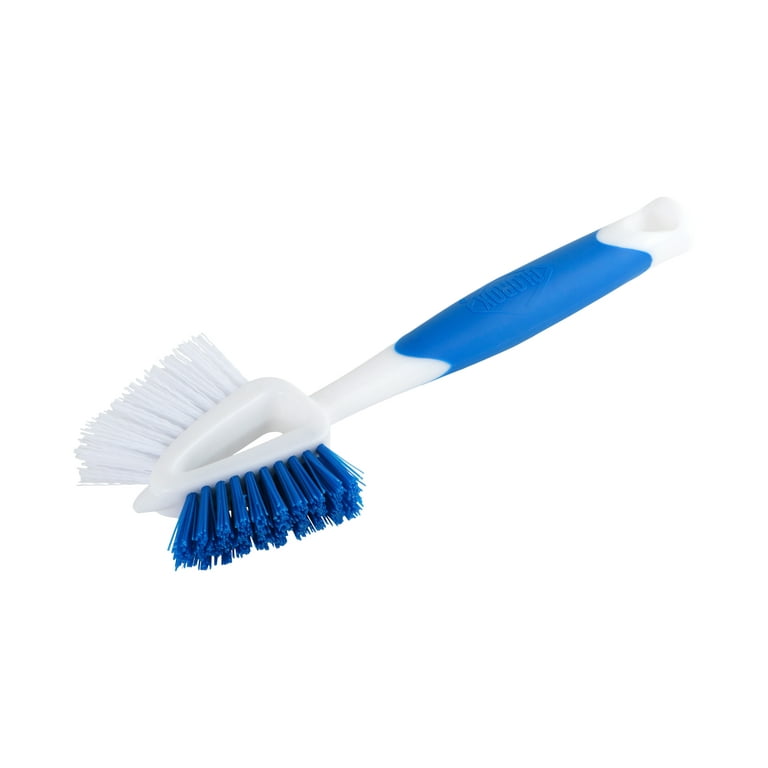 Clorox 2-In-1 Double-Sided Tile and Grout Bathroom Cleaning Brush,  Blue/White