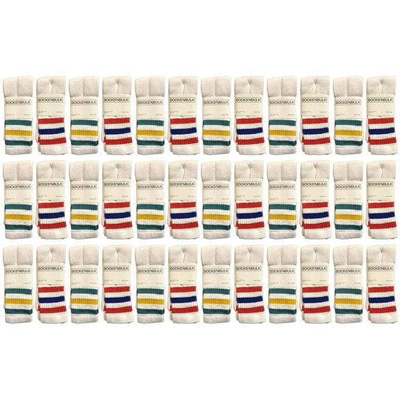 Yacht & Smith Men's & Women's Wholesale Bulk Cotton Tube Socks, Referee Style, by SOCKS'NBULK (36 Pairs Assorted, Womens 9-11 (Shoe size 5-10))