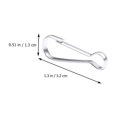 thumbnail image 2 of Homoyoyo 20pcs Key Chain Carabiner Keychain Hooks Silver for Chains Camping Gear, 2 of 8