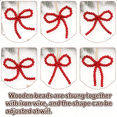 thumbnail image 3 of 6pcs Red Christmas Tree Bows, Christmas Bows Decorations, Vintage Red Bow Ornament Christmas Tree Farmhouse Decor Boho Vintage Garland for Decoration Supplies, 3 of 7