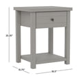 thumbnail image 2 of Starlight Canyon Home Gray Nightstands Set of 2 Wooden Side Tables with Drawer and Shelf, 2 of 9