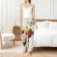 thumbnail image 5 of Uemuo Vintage Bike Flower Butterfly Pattern Women's Wide Leg Palazzo Lounge Pants with Pockets Light Weight Loose Comfy Casual Pajama Pants-Small, 5 of 9
