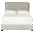 thumbnail image 2 of SAFAVIEH Blanchett Modern Retro Tufted Bed Frame, Queen, Light Grey, 2 of 8