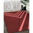 thumbnail image 3 of Ahgly Company Machine Washable Indoor Square Transitional Grapefruit Red Area Rugs, 5' Square, 3 of 7