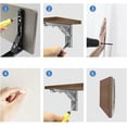 thumbnail image 4 of Soporte plegable de pieza, estante de pared con soporte plegable de 250/300 mm, soporte plegable negro resistente, soporte de consola plegable para estante de pared de mesa, soporte de carga de 100, 4 of 5
