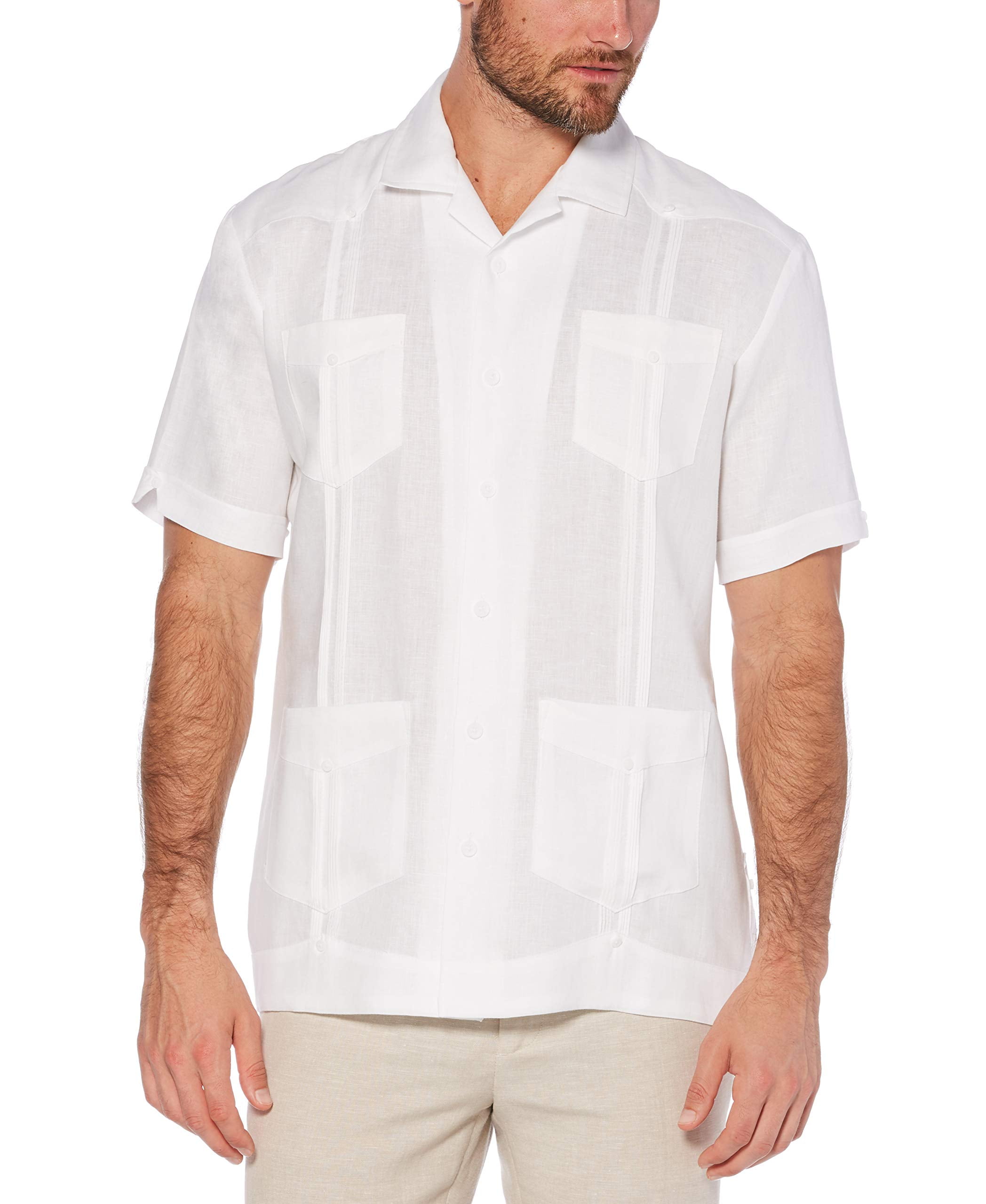 Cubavera - Mens Shirt Bright Button Front Pleated Multi-Pocket XLT ...