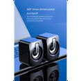 thumbnail image 5 of Computer Speakers USB 3.5MM PC Sound Box HIFI Stereo Microphone with LED Light for Desktop Laptop Mobile Phone, 5 of 10