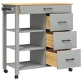 thumbnail image 4 of vidaXL Kitchen Trolley MONZA 33.1"x15.7"x34.8" Solid Wood Pine, 4 of 8