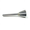thumbnail image 6 of SN-7 Single Cut Inverted Taper 3/4" x 5/8" Carbide Burr Bur Tool Die Grinder Bit 1/4" Shank, 6 of 6