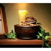 Cordless Flowing Candle Pottery Fountain