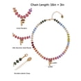 thumbnail image 2 of Time and Tru Goldtone Multicolored Bead Initial "F" Necklace, 2 of 6