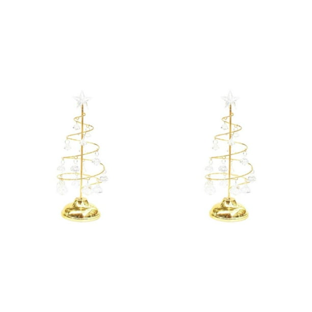 Advancent Luz de noche brillante para árbol de Navidad, hierro forjado exquisito para decoración de dormitorio y sala de estar Oro L 2Conjunto