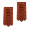 thumbnail image 6 of OUNONA 2Pcs Silicone Baking Tools for Chocolate Cake Fondant Nonstick Easy Demould Brown, 6 of 8