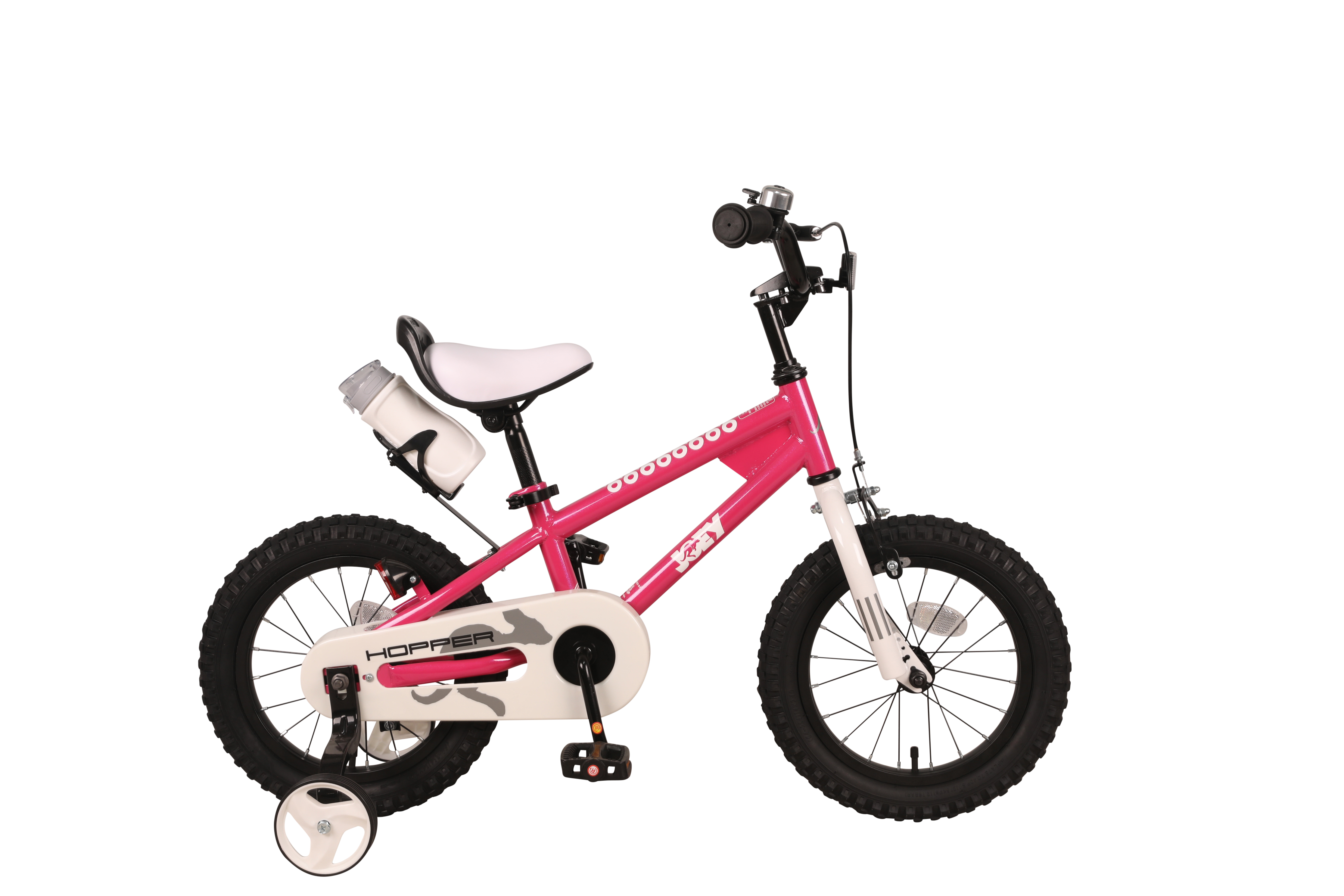 Joey Hopper 14 Inch Easy Assembly Kid's Bicycle, Bell Included, Fuchsia