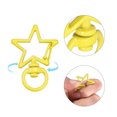 thumbnail image 4 of Giratorio Cierres Seguridad Gancho, Estrella Forma Colorida Langosta Garra Cierre para Llaveros, Bricolaje Artesanía, Amarillo, 16uds, 4 of 7