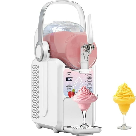 GSEICE 88oz Slushie Machine & Soft Serve Ice Cream Maker 2-IN-1, No Ice Needed Slushy Maker For Home, 6 Preset for Smoothies, Milkshakes, Cocktails, Frappés, Margarita, and Ice Cream
