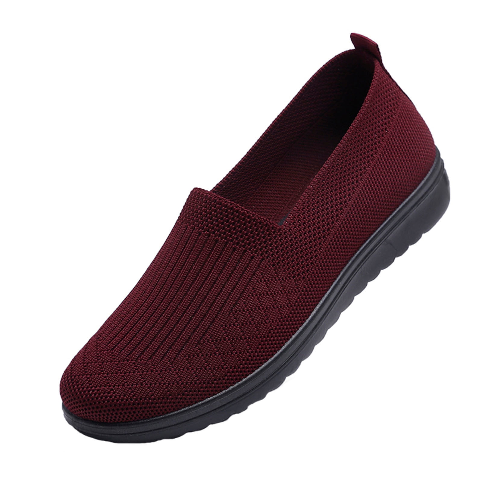 Women Shoes Casual Solid Color Flat-bottom Flying Knit Women Shoes Casual Shoes Sale Clearance - Walmart.com