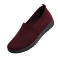 thumbnail image 2 of Zapatos casuales de mujer de punto volador de fondo plano de color sólido casual de moda para mujer Wmkox8yii FOPL1316, 2 of 9