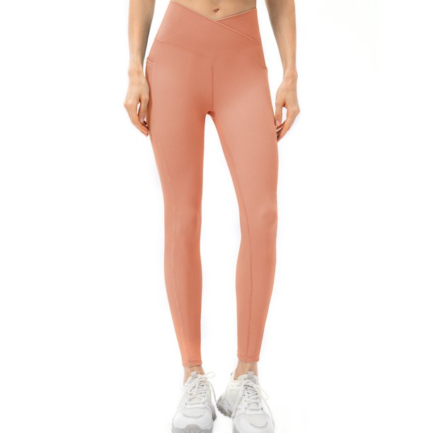 Pantalones de mujer Mallas deportivas para mujer, mallas de yoga con bolsillos, pantalones acanalado Tomshoo Pantalones de mujer