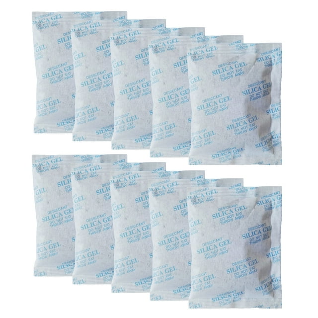 100 unidades de gel de sílice desecante de 10 g, absorbente de humedad, antihumedad y anticorrosión (azul cielo)
