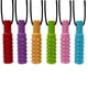thumbnail image 3 of Collar para masticar (1 paquete) – Motor sensorial oral ayuda a morder juguetes para autismo, TDAH, lactancia de bebé o necesidades especiales – Reduce la masticación de mordeduras para niños adultos masticadores – verde brillar Electrónica, 3 of 5