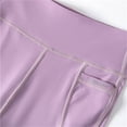 thumbnail image 3 of Bixock Girls Leggings High Waist Yoga Pants with Pockets Kids Soild Color Soft Casual Pant Comfortable Workout Running Activewear Girls Clothings Size 7-8Years, 3 of 6