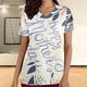 thumbnail image 2 of Camiseta de manga corta con cuello en V y estampado de mujer con estilo Blusa suelta con estampado OAVQHLG3B Store  lin121212, 2 of 4