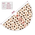thumbnail image 3 of Rocae Cute Coffee Bean Print for Christmas Tree Skirt with Pom Pom Trim for Holiday Party for Holiday Home Decor Indoor Outdoor-30", 3 of 7