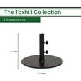 thumbnail image 2 of Hanover Commercial-Grade Outdoor 50 lbs Black Round Aluminum Patio Umbrella Base with Rust Resistant Material, 2 of 4