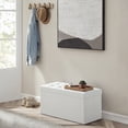 thumbnail image 1 of SONGMICS Pouf de Rangement Pliant, Banc de Rangement, Repose-Pieds, 15 x 30 x 15 Pouces, pour Entrée, Salon, Chambre, Blanc, 1 of 7