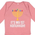 thumbnail image 4 of Inktastic 1st Hanukkah Menorah Childs Boys or Girls Long Sleeve Baby Bodysuit, 4 of 5