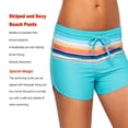 thumbnail image 4 of Soidarity Pantalones cortos de baño para mujer, pantalones de playa, bañadores de secado rápido, absorción de sudor, traje de pierna cuadrada suave, Deportes acuáticos Azul claro XXL Soidarity OD020833-05B, 4 of 6